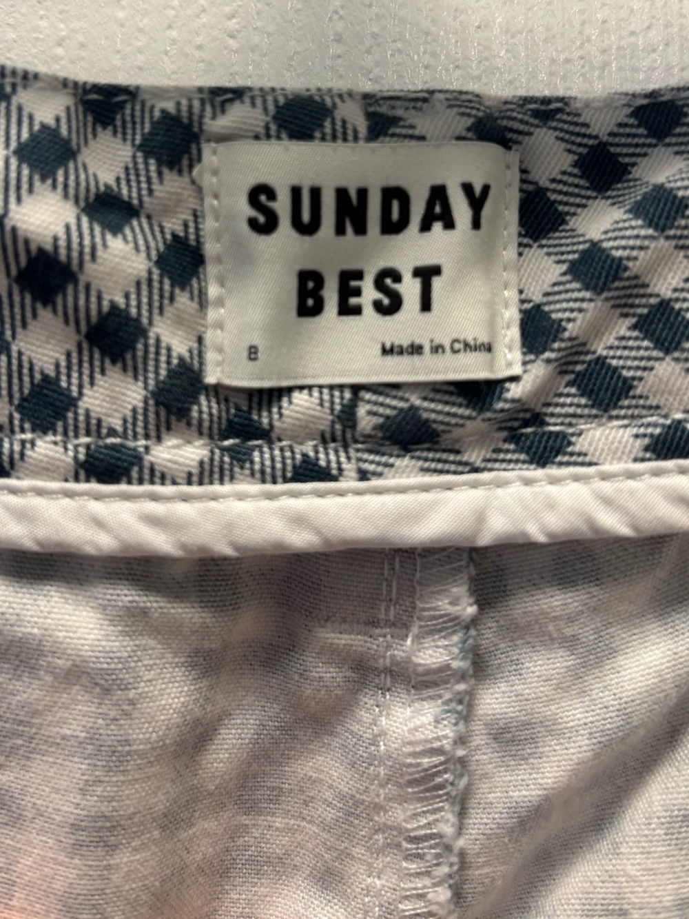 Aritzia Sunday Best Gingham High Rise Checkered Cotton Straight Leg Pants Size 8 - Picture 11 of 12